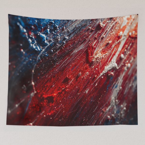 Item preview, Red White and Blue Impasto Oil Paint Macro designed and sold by Harmonic_Layers.
