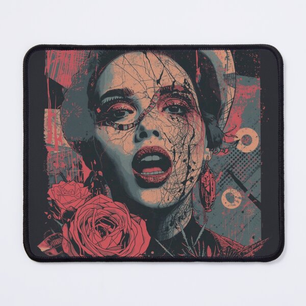 Item preview, Gothic Dark Romance Woman Portrait Rose Art designed and sold by ERODED SELF.