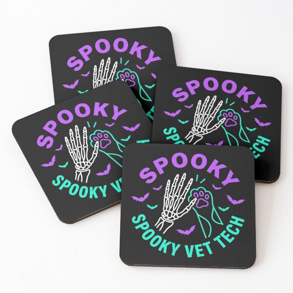 Item preview, Spooky Vet Tech Veterinary Halloween Skeleton High Five Paw designed and sold by TeNovaStudio ⭐⭐⭐⭐⭐.