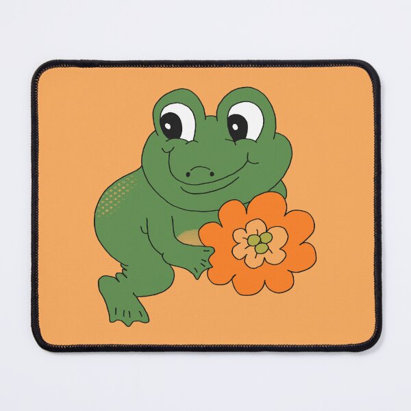 Item preview, Froggy with Flower (Orange) designed and sold by yellowflowerhut.