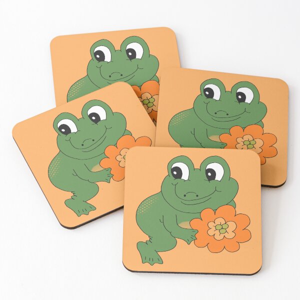 Item preview, Froggy with Flower (Orange) designed and sold by yellowflowerhut.