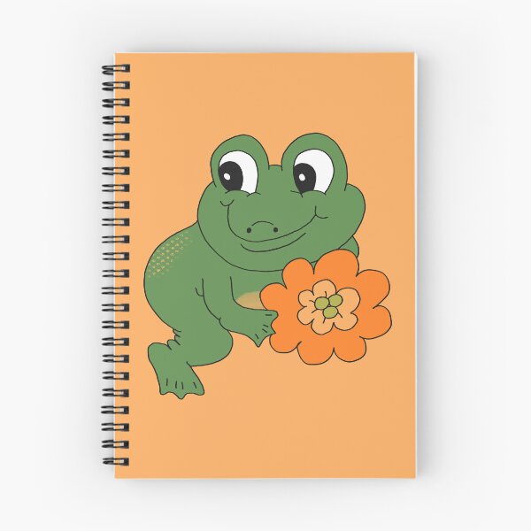 Item preview, Froggy with Flower (Orange) designed and sold by yellowflowerhut.