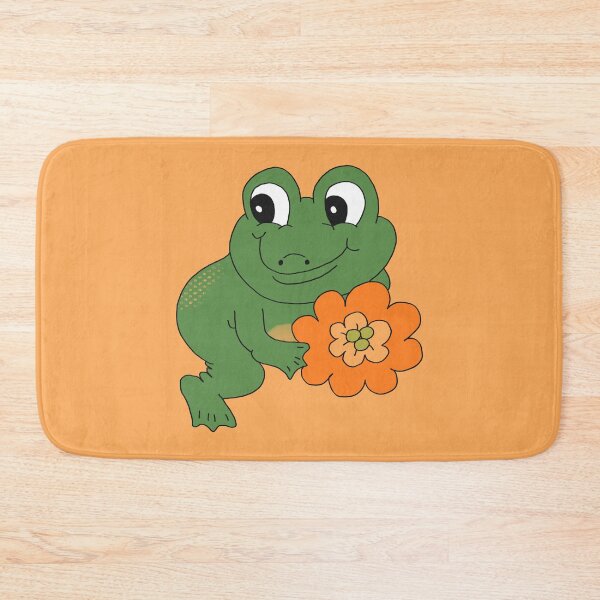 Item preview, Froggy with Flower (Orange) designed and sold by yellowflowerhut.