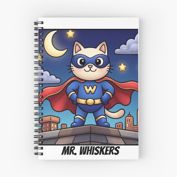 Item preview,  Mr. William T. Whiskers - Cute Superhero Cat Children's Art designed and sold by ScenicRoute66.