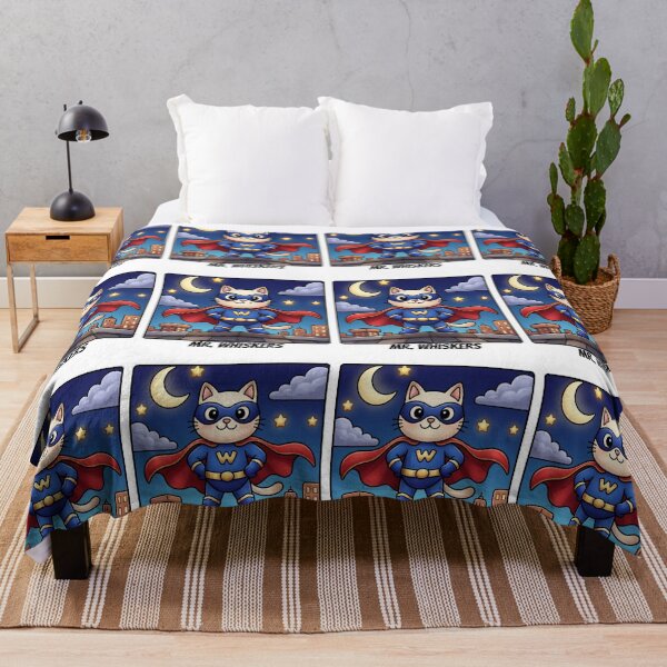 Item preview, Mr. William T. Whiskers - Cute Superhero Cat Children's Art designed and sold by ScenicRoute66.