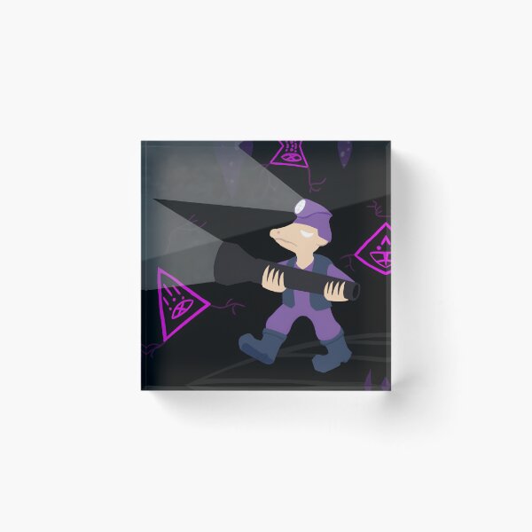 Item preview, Adventurous Miner with Flashlight in Dark Cavern designed and sold by Catsi-Nook-Art.