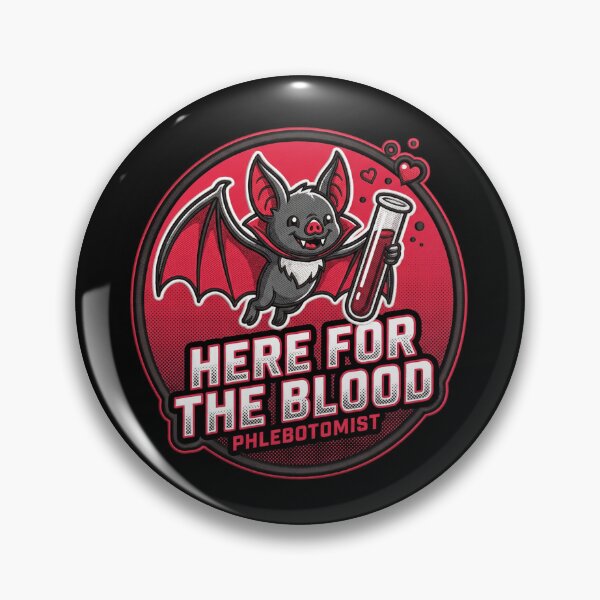 Item preview, Here For The Blood Phlebotomist Vampire Bat Test Tube Halloween designed and sold by TeNovaStudio ⭐⭐⭐⭐⭐.