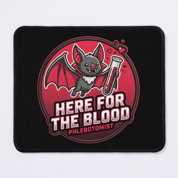 Item preview, Here For The Blood Phlebotomist Vampire Bat Test Tube Halloween designed and sold by TeNovaStudio ⭐⭐⭐⭐⭐.