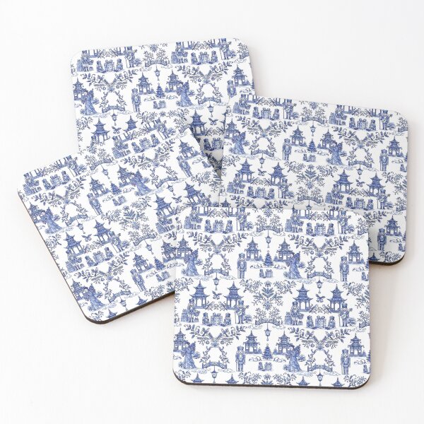 Item preview, Blue and White Christmas Chinoiserie  designed and sold by Miller Designs Print & Pattern.