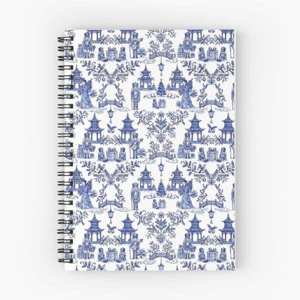 Item preview, Blue and White Christmas Chinoiserie  designed and sold by Miller Designs Print & Pattern.