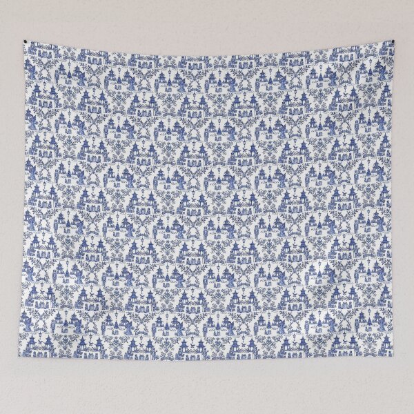 Item preview, Blue and White Christmas Chinoiserie  designed and sold by Miller Designs Print & Pattern.