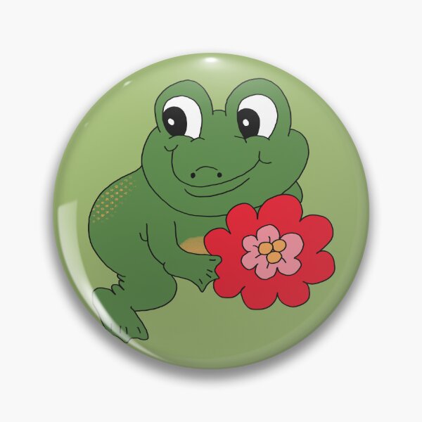 Item preview, Froggy with Flower (Red) designed and sold by yellowflowerhut.