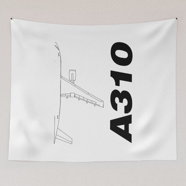 Item preview, A310 Commercial Jetliner Technical Blueprint (Black Edition) designed and sold by Magazine Combate.