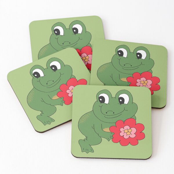 Item preview, Froggy with Flower (Red) designed and sold by yellowflowerhut.