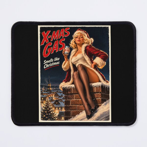 Item preview, X-Mas Gas Smells Like Christmas Pin Up designed and sold by obstinator.