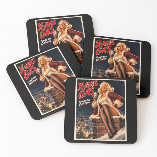 Item preview, X-Mas Gas Smells Like Christmas Pin Up designed and sold by obstinator.