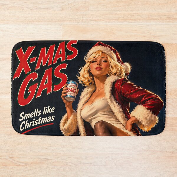 Item preview, X-Mas Gas Smells Like Christmas Pin Up designed and sold by obstinator.