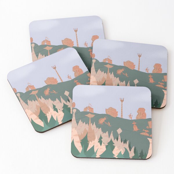 Item preview, Whimsical Landscape with Stony Figures designed and sold by Catsi-Nook-Art.