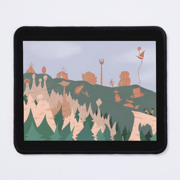 Item preview, Whimsical Landscape with Stony Figures designed and sold by Catsi-Nook-Art.