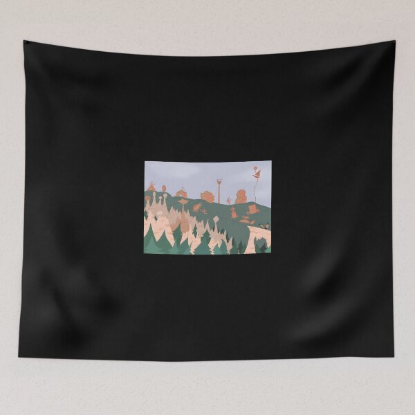 Item preview, Whimsical Landscape with Stony Figures designed and sold by Catsi-Nook-Art.