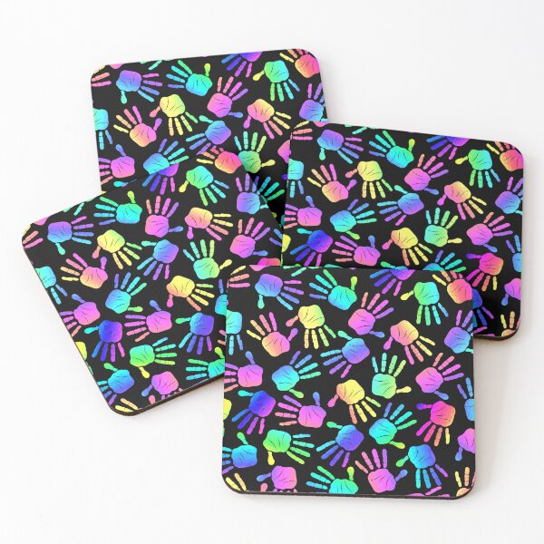 Item preview, Rainbow Colors Hand Prints Pattern designed and sold by Sartoris Art.