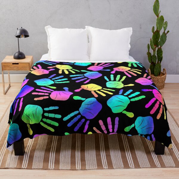 Item preview, Rainbow Colors Hand Prints Pattern designed and sold by Sartoris Art.