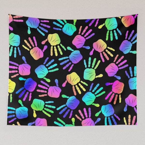 Item preview, Rainbow Colors Hand Prints Pattern designed and sold by Sartoris Art.