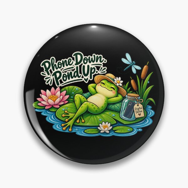 Item preview, Phone Down. Pond Up. – Funny Frog Digital Detox designed and sold by Animal Puns.