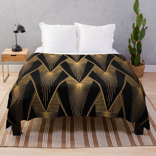 Item preview, Golden And Black Art Deco Ombre Sophisticated Pattern designed and sold by DEC02.