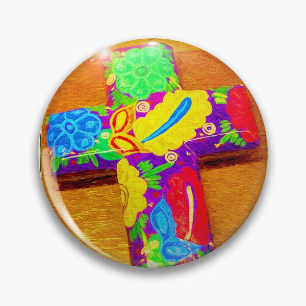 Item preview, Hand-Painted, Floral Folk, Mexican Cross, EPCOT, Mexico Pavilion, Walt Disney World designed and sold by AMacGPhilly.