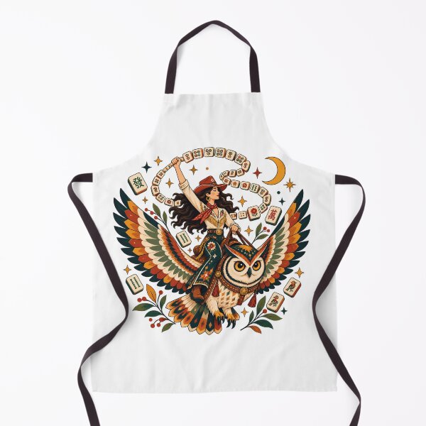 Item preview, Mystic Fortune Teller Owl Mahjong Illustration designed and sold by CByLimbo.