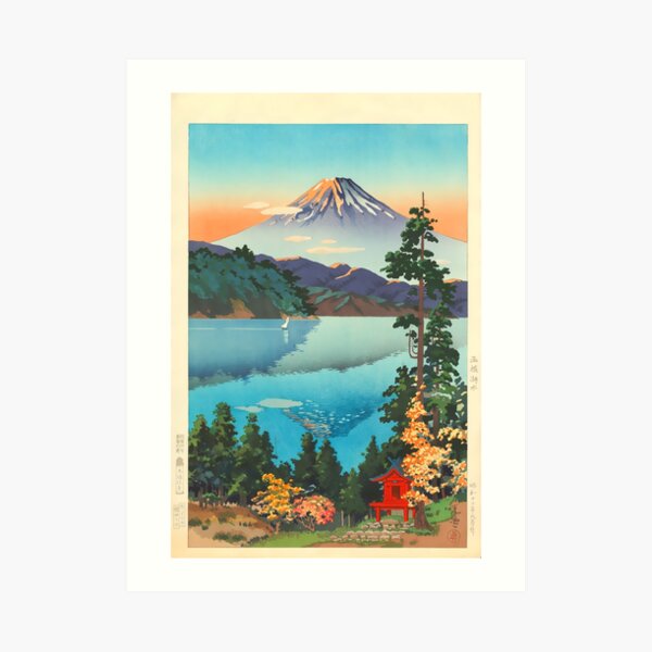 Lake Ashi In The Hakone Hills in Early Autumn Tsuchiya Koitsu Print Art Print