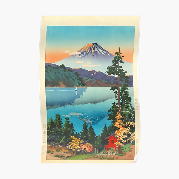 Lake Ashi In The Hakone Hills in Early Autumn Tsuchiya Koitsu Print Poster