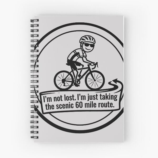 Item preview, I'm Not Lost Cyclist on Scenic Route designed and sold by ThreadRiotTees.
