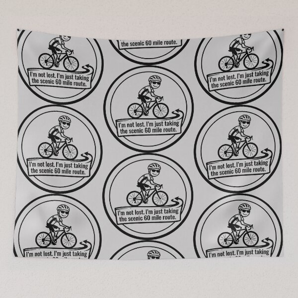 Item preview, I'm Not Lost Cyclist on Scenic Route designed and sold by ThreadRiotTees.