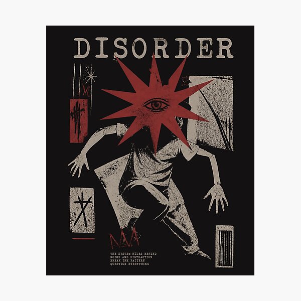 Item preview, Disorder Break the Pattern Brutalist Graphic Art designed and sold by ERODED SELF.