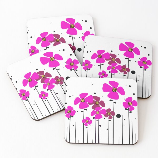 Artikelvorschau, Rosa Blüten – botanische Illustration entworfen und verkauft von Sklines Art | Mrz Danelli.