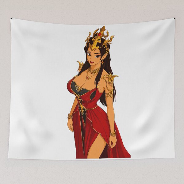 Item preview, Dragon Queen Pin-Up – Fantasy Warrior Woman designed and sold by  Hollow Moon Studios..