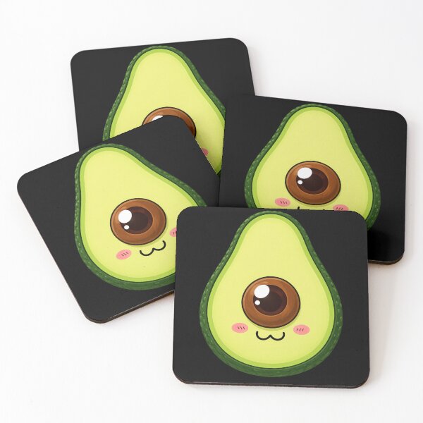 Item preview, Avocado Cute Kawaii Cartoon with Smiling Face designed and sold by anapldv.