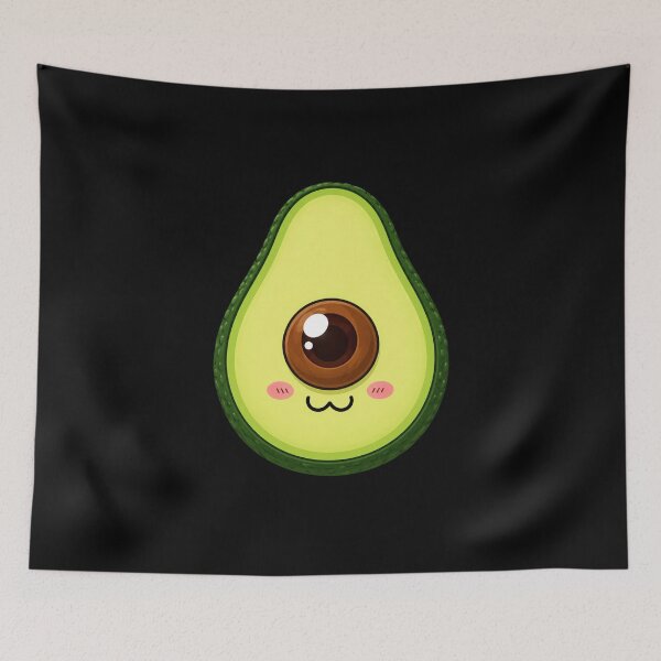 Item preview, Avocado Cute Kawaii Cartoon with Smiling Face designed and sold by anapldv.