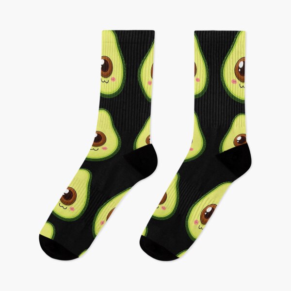 Item preview, Avocado Cute Kawaii Cartoon with Smiling Face designed and sold by anapldv.