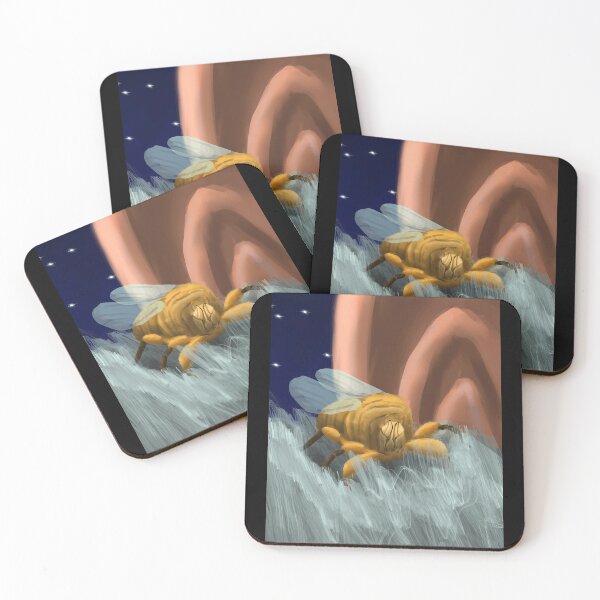 Item preview, Whimsical Bee Close-Up Art designed and sold by Fibi-studio.