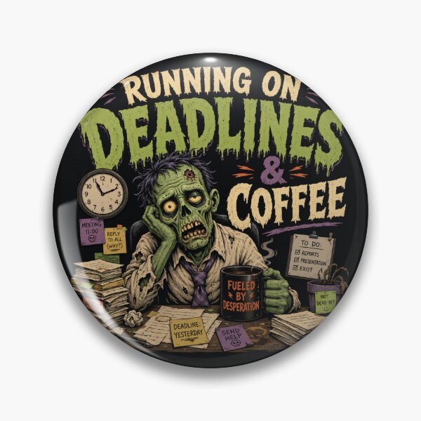 Item preview, Running on Deadlines & Coffee designed and sold by QuixoticDigital.