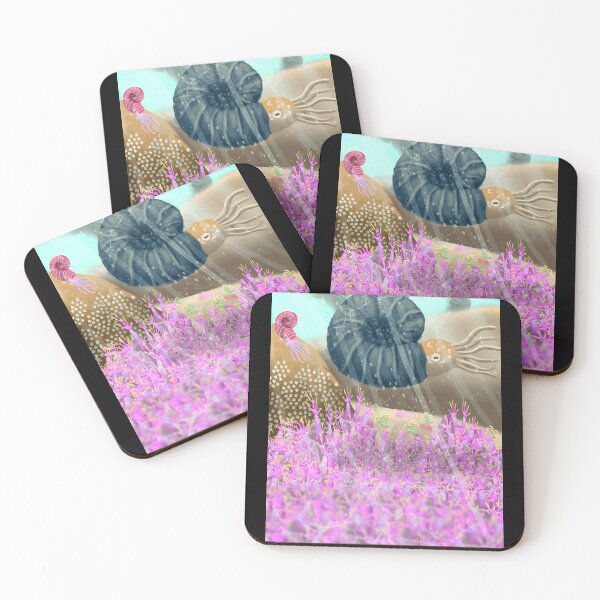 Item preview, Colorful Underwater Scene with Nautilus and Coral designed and sold by Fibi-studio.