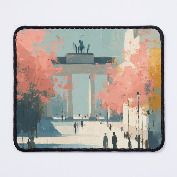 Item preview, Berlin Germany Art – Modern Travel Illustration of Brandenburg Gate designed and sold by MarkedArtPrints.
