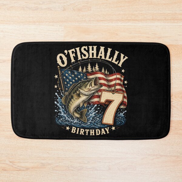 Item preview, Bass Fishing Birthday 7 American Flag Fish Graphic designed and sold by anapldv.