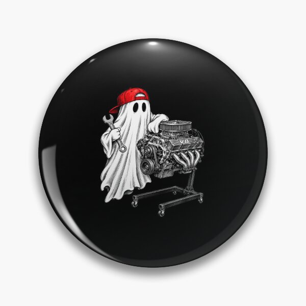 Item preview, Ghost Mechanic with Wrench and V8 Engine Artwork designed and sold by anapldv.