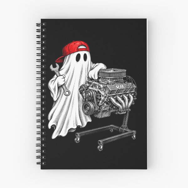 Item preview, Ghost Mechanic with Wrench and V8 Engine Artwork designed and sold by anapldv.