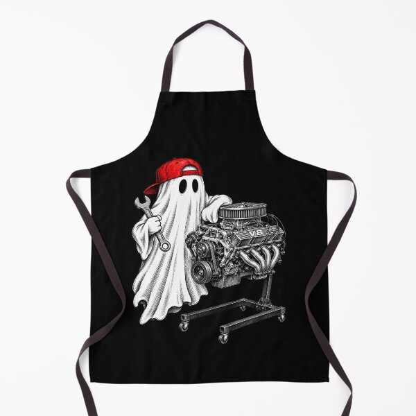 Item preview, Ghost Mechanic with Wrench and V8 Engine Artwork designed and sold by anapldv.