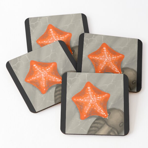 Item preview, Vibrant Orange Starfish in Shallow Water designed and sold by Fibi-studio.